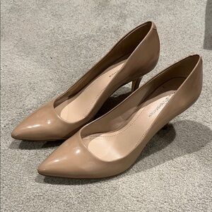 BCBGeneration Patent Nude Pointed-Toe Pumps